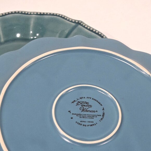 Pioneer Woman Paige denim stoneware dinner plates - Picture 2 of 2